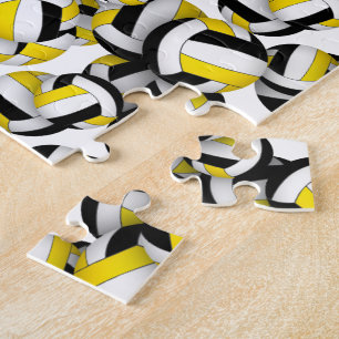 black gold volleyball team colours kids jigsaw puzzle