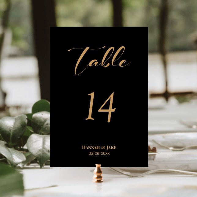 Black Gold Wedding Table Number (Creator Uploaded)