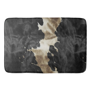 Black Gold Western Cowhide Bath Mat