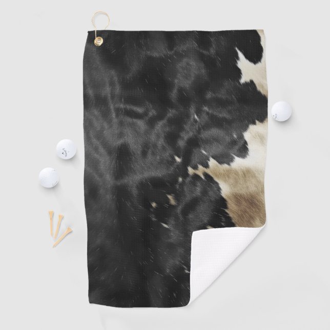 Black Gold Western Cowhide Golf Towel (InSitu)