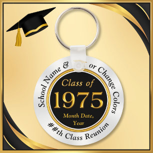 Black, Gold, White, Class of 1975 Reunion Ideas, Key Ring
