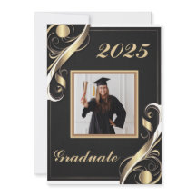 Black Gold White Graduation 2026