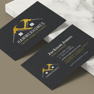 Black Gold White Home Repair Tools Business Cards 