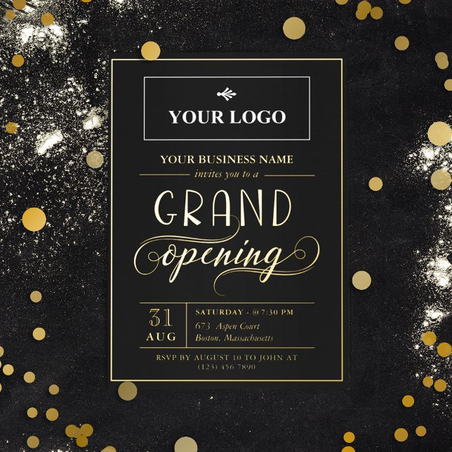 Black & Gold Wide Logo Grand Opening (Creator Uploaded)