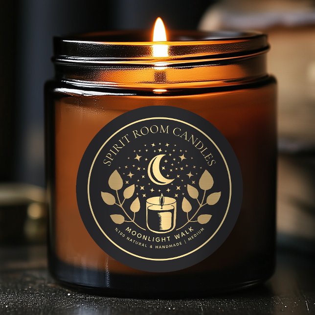 Black & Gold Witchy Apothecary Candle Labels (Creator Uploaded)