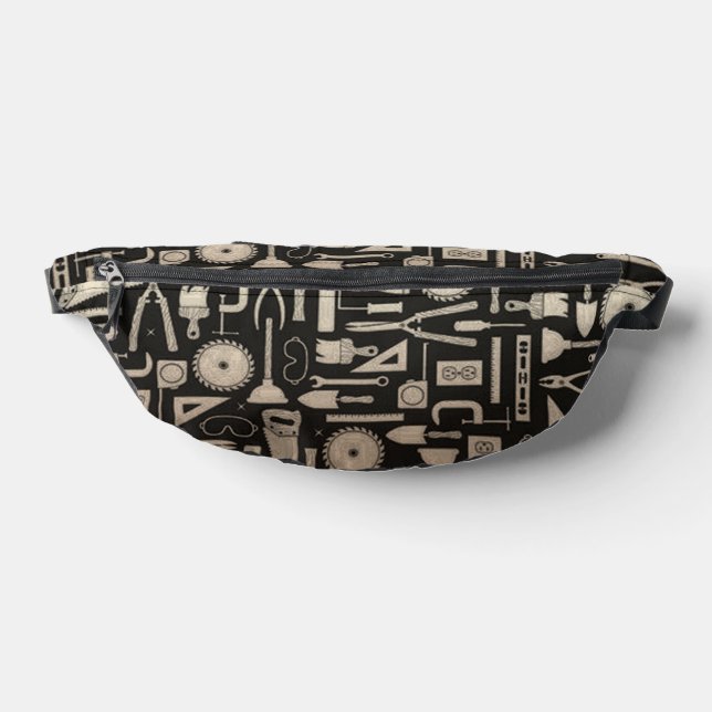 Black & Gold Workshop Tools Bum Bags (Lay Down)