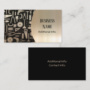 Black & Gold Workshop Tools  Business Card