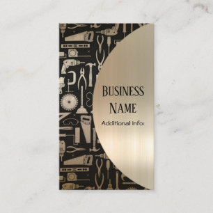 Black & Gold Workshop Tools Business Card 2
