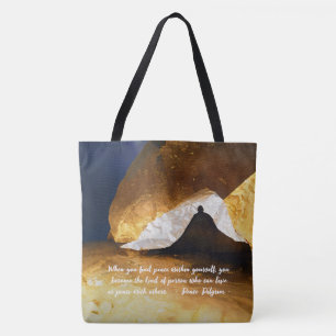 Black Gold Yoga Meditation Instructor Reiki Master Tote Bag