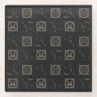 Black & Gold Zodiac Cancer Astrology Star Sign
