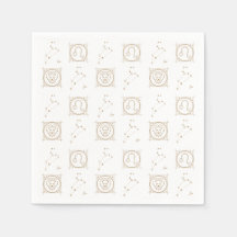 Black & Gold Zodiac Leo Astrology Star Sign Square