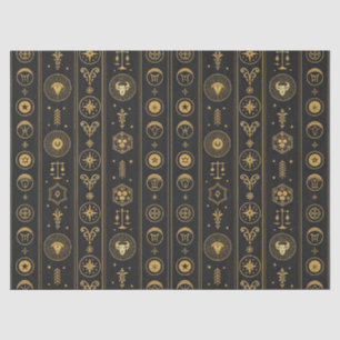 Black Gold Zodiac Sign (1) Tissue Paper