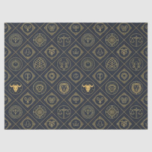 Black Gold Zodiac Sign (2) Tissue Paper