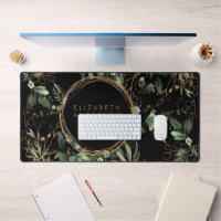 Black Golden Circles Eucalyptus Elegant Big Mouse