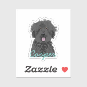 Black Golden Doodle Custom Dog Name