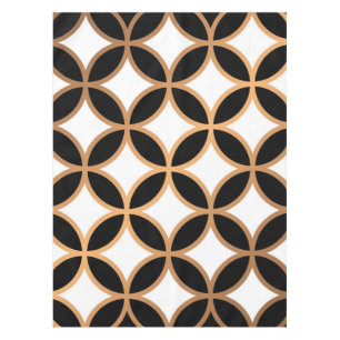 Black & Golden Geometric Tablecloth