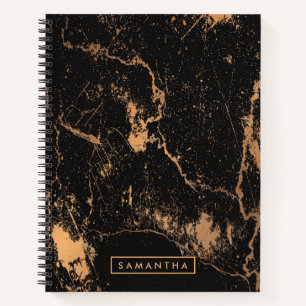 Black & Golden Marble Notebook