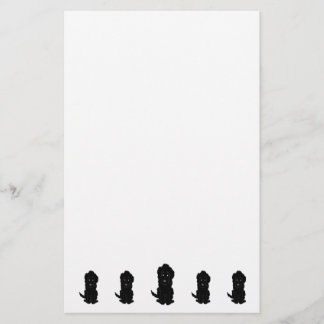 Black Goldendoodle Dog Design Stationery