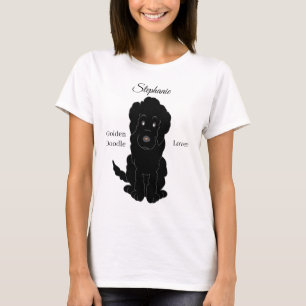 Black Goldendoodle Dog Design T-Shirt