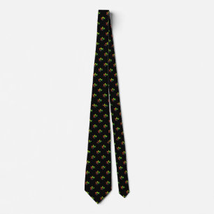 Black Golf Emblem Men's Work, Birthday Gift Tie