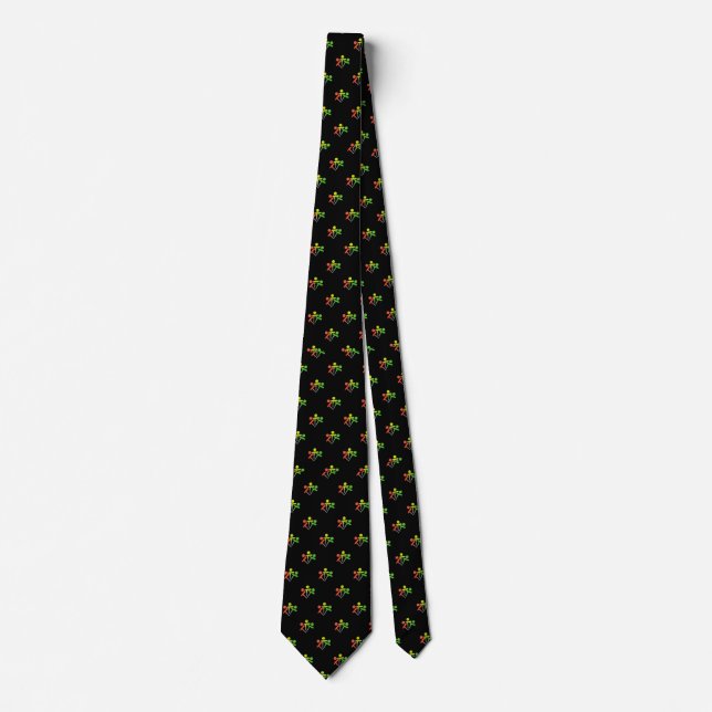 Black Golf Emblem Men's Work, Birthday Gift Tie (Front)