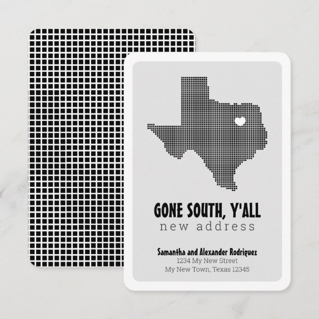 Black Gone South, Y'All Moving Announcement (Front/Back)
