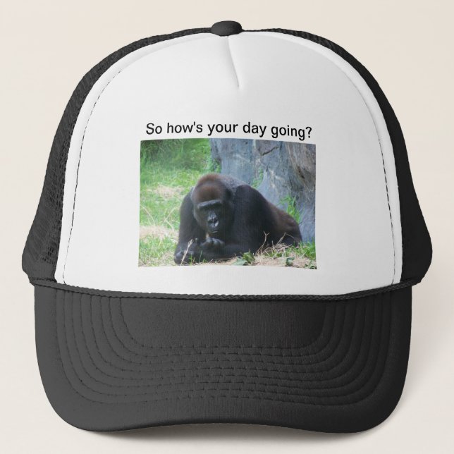 Black Gorilla Trucker Hat (Front)