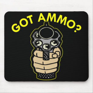 Black Got Ammo Pistol Mouse Mat