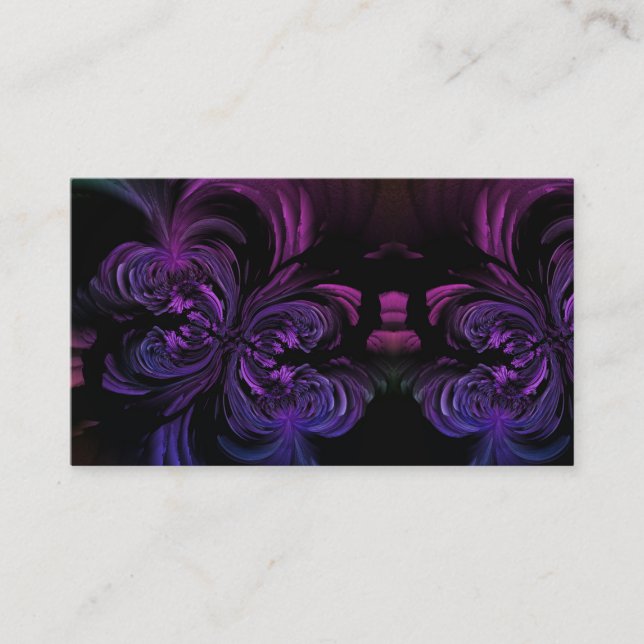 Black Goth Girly Punk Butterfly Business Card (Front)