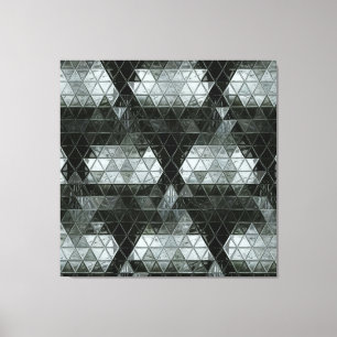Black Goth Mosaic Tiles Geometric Goth Canvas Print