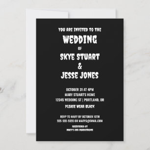 Black Goth Wedding Invitation