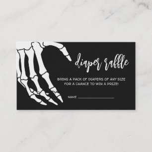 Black Gothic Baby Shower Diaper Raffle Enclosure Card