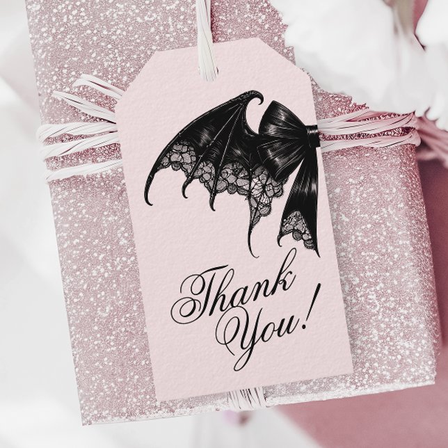 Black Gothic Baby Shower Favour Tags (Creator Uploaded)