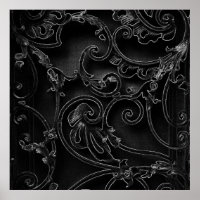 Black gothic baroque swirl pattern