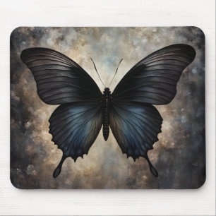 Black Gothic Butterfly Mouse Mat