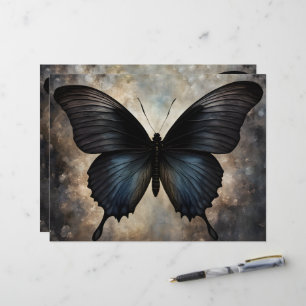 Black Gothic Butterfly Scrapbook Paper