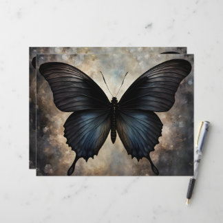 Black Gothic Butterfly Scrapbook Paper
