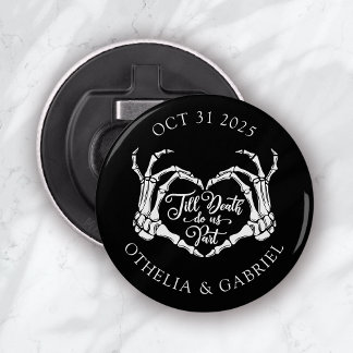Black Gothic Halloween Wedding Bottle Opener