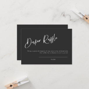 Black Gothic Inspired Baby Shower Diaper Raffle