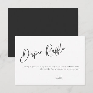Black Gothic Inspired Baby Shower Diaper Raffle Enclosure Card