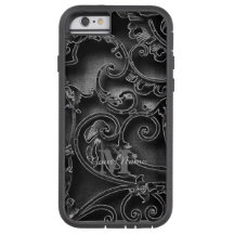 Black gothic pattern personalised monogram