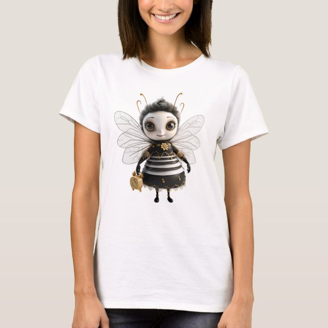 Black Gothic Queen Bee T-Shirt (Front)