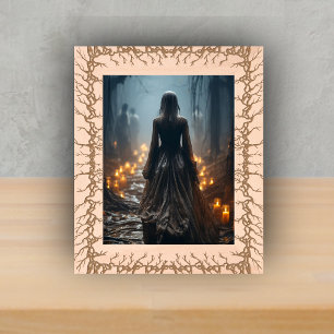 Black Gothic Spooky Black Etched Barbed Wire Frames