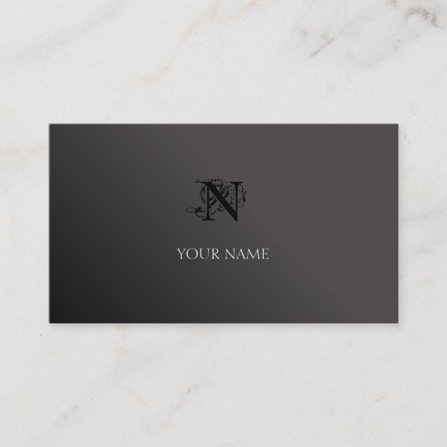 Black Gradient Business Card (Front)
