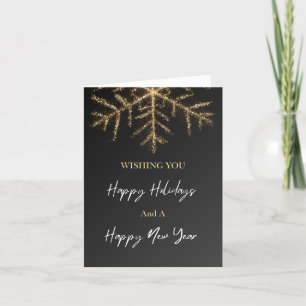 Black gradient Folded Thank You Card