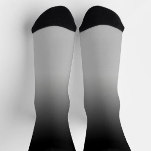 Black Gradient Ombré Crew Socks