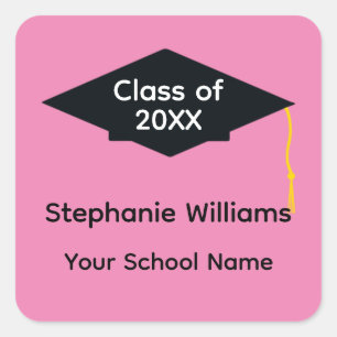 Black Graduation Cap #1-2 Stickers