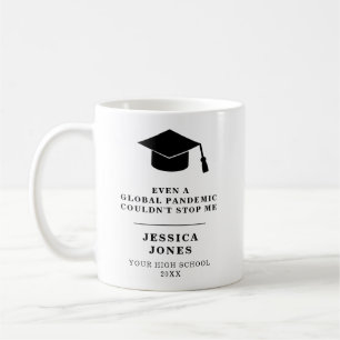 Black Graduation Cap Class of 2021 Pandemic Coffee Mug