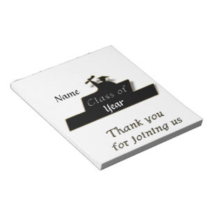 Black Graduation Party Favour Candy Wrappers Notepad