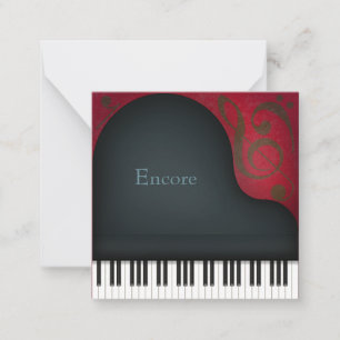 Black Grand Piano Custom Mini Card